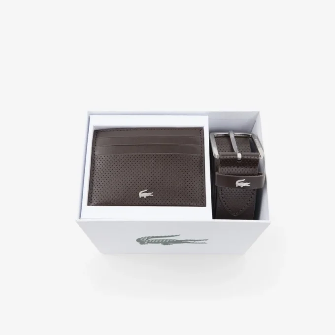 Coffret cadeau ceinture en cuir et porte-cartes Coffret cadeau ceinture en cuir et porte-cartes
