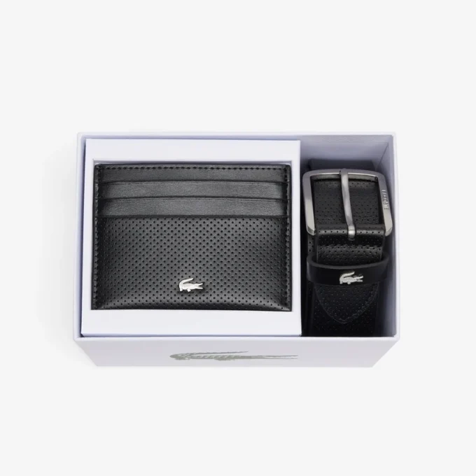 Coffret cadeau ceinture en cuir et porte-cartes Coffret cadeau ceinture en cuir et porte-cartes