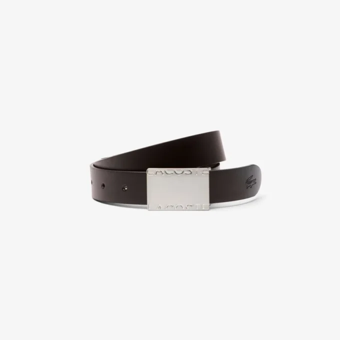 Coffret cadeau ceinture et boucle en cuir lisse Coffret cadeau ceinture et boucle en cuir lisse