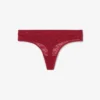 Culotte string en dentelle avec logo à la taille Culotte string en dentelle avec logo à la taille