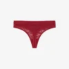 Culotte string en dentelle avec logo à la taille Culotte string en dentelle avec logo à la taille