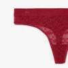Culotte string en dentelle avec logo à la taille Culotte string en dentelle avec logo à la taille