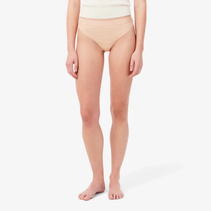 Culotte string en maille avec logo à la taille