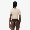 Culotte string en maille avec logo à la taille Culotte string en maille avec logo à la taille