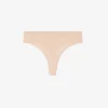 Culotte string en maille avec logo à la taille