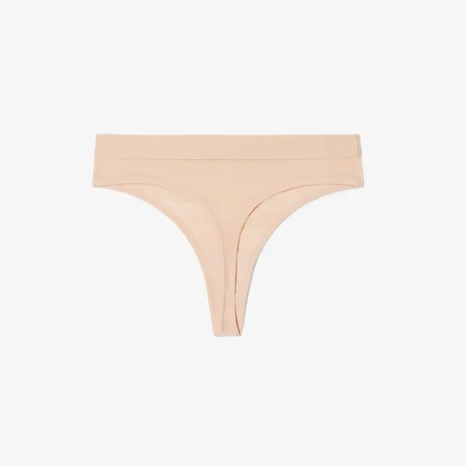 Culotte string en maille avec logo à la taille