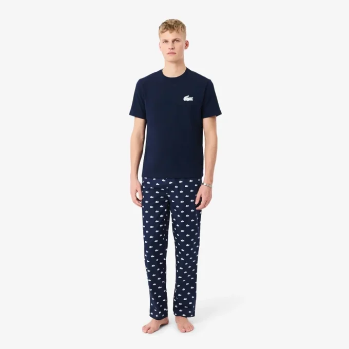 Ensemble de pyjama en coton imprimé crocodiles Ensemble de pyjama en coton imprimé crocodiles