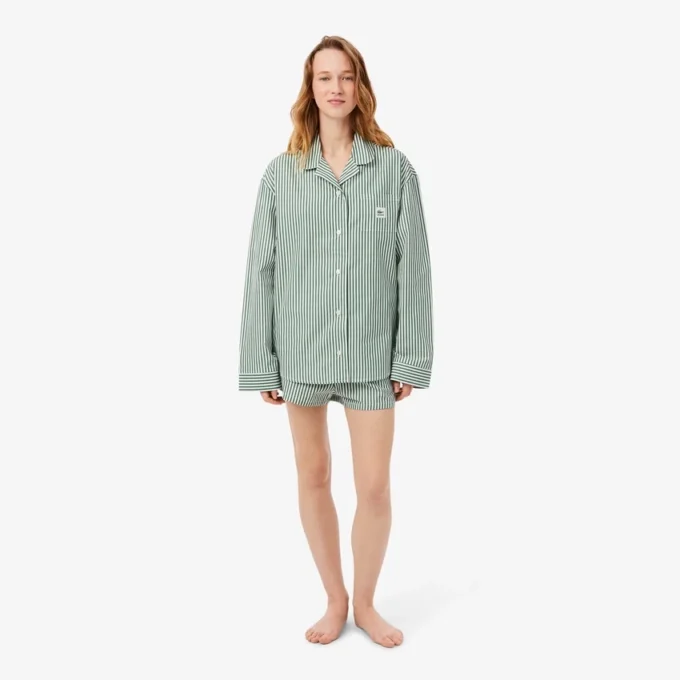 Ensemble de pyjama oversize en popeline rayée Ensemble de pyjama oversize en popeline rayée