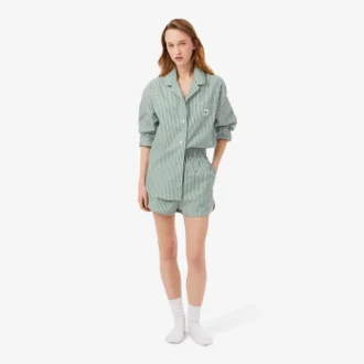 Ensemble de pyjama oversize en popeline rayée