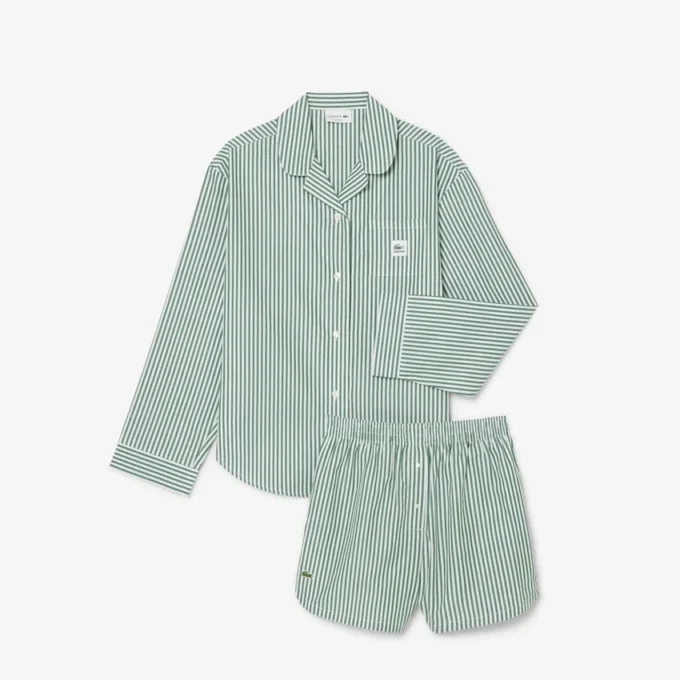 Ensemble de pyjama oversize en popeline rayée Ensemble de pyjama oversize en popeline rayée