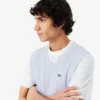 Gilet en coton à mailles torsadées pour homme Gilet en coton à mailles torsadées pour homme