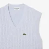 Gilet en coton à mailles torsadées pour homme Gilet en coton à mailles torsadées pour homme