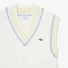 Gilet en coton à rayures et côtes Gilet en coton à rayures et côtes
