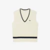 Gilet en laine à mailles torsadées pour femme