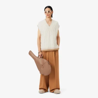Gilet en laine à mailles torsadées Runway