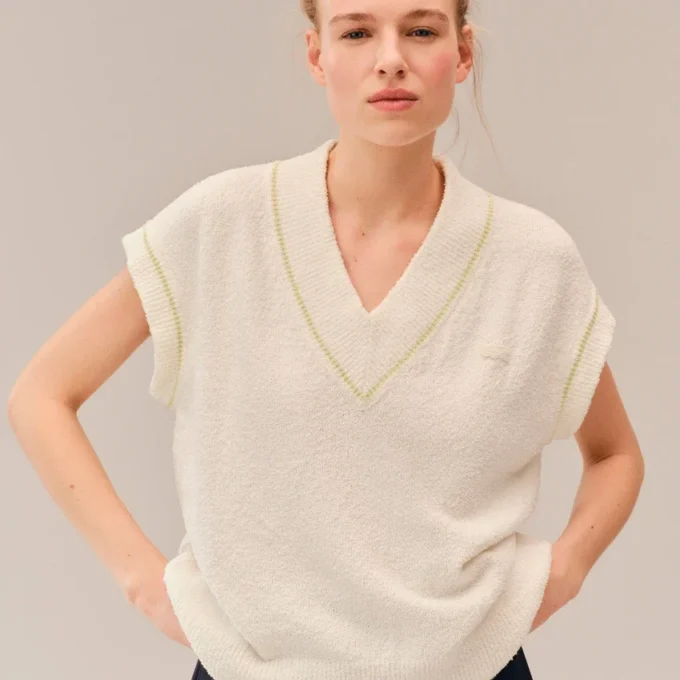 Gilet sans manches à col en V en coton The Blend