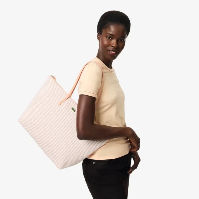 Grand sac fourre-tout rayé L.12.12 Concept Grand sac fourre-tout rayé L.12.12 Concept