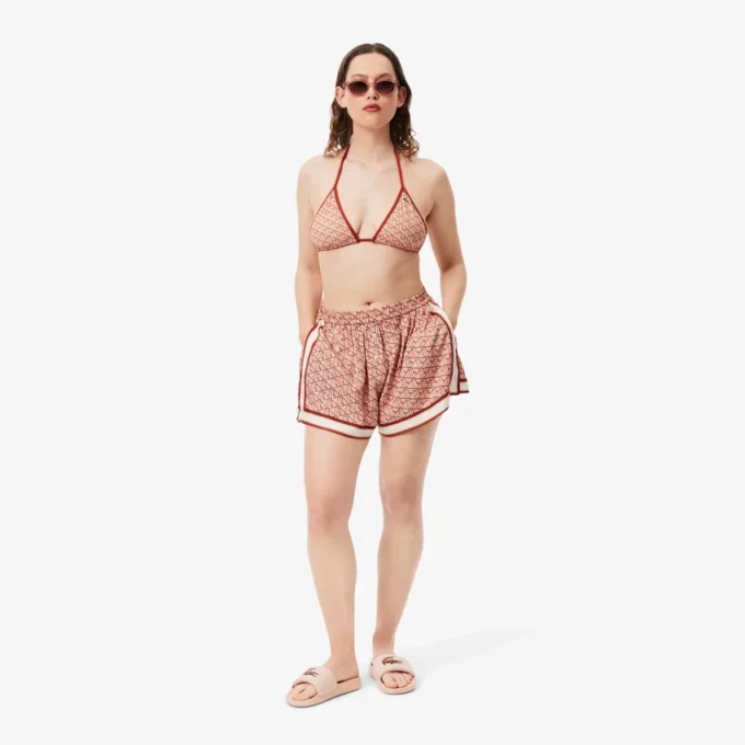 Haut de maillot de bain en jersey imprimé pour femme