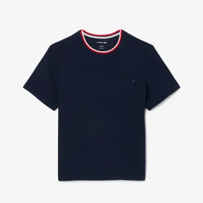 Haut de pyjama pour homme à col contrasté