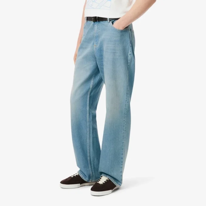Jean en denim 5 poches coupe ample pour homme