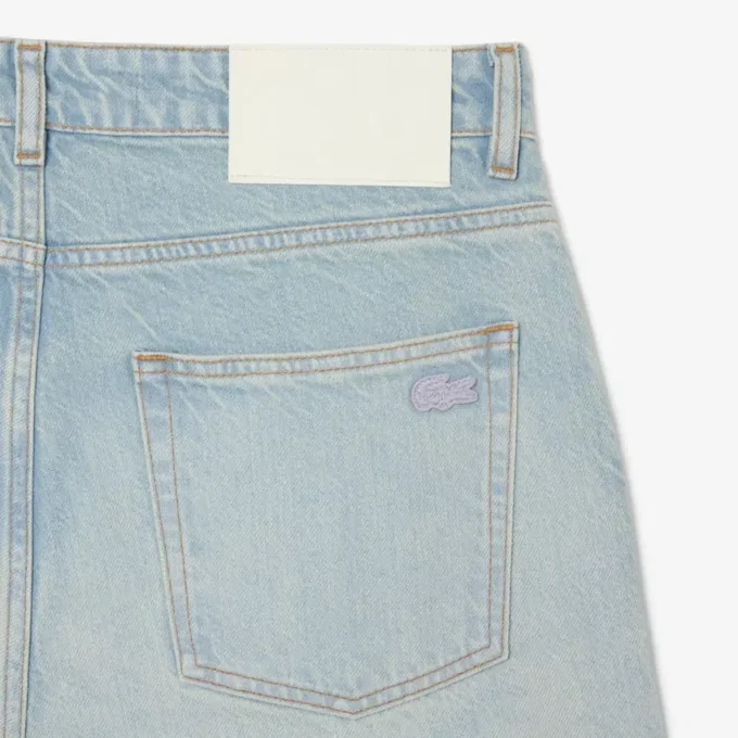 Jean en denim à coupe droite pour homme avec motif paysage