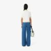 Jean en denim à coupe large pour femme