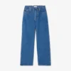 Jean en denim à coupe large pour femme