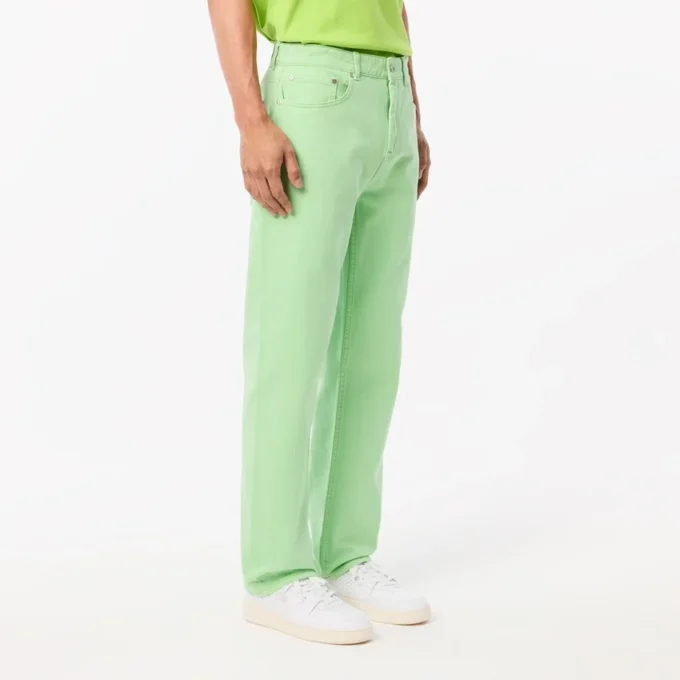 Jean en denim de coton à coupe droite pour homme
