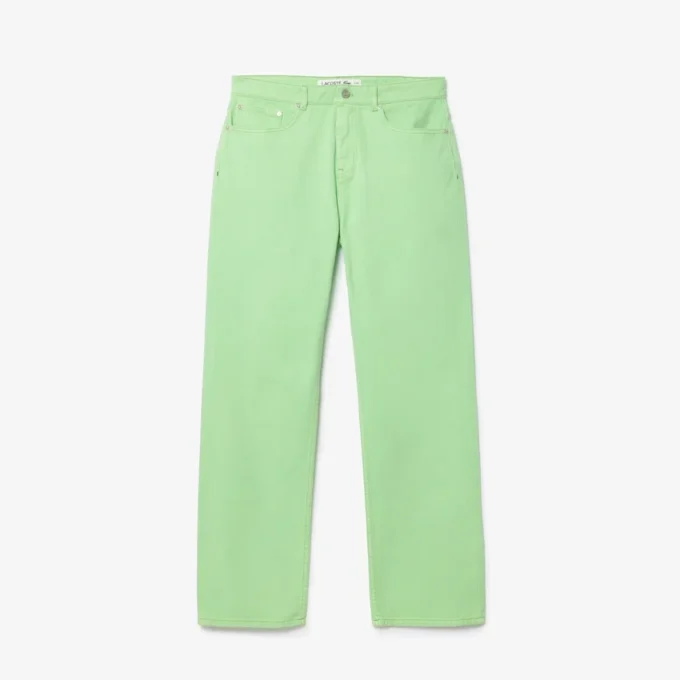 Jean en denim de coton à coupe droite pour homme
