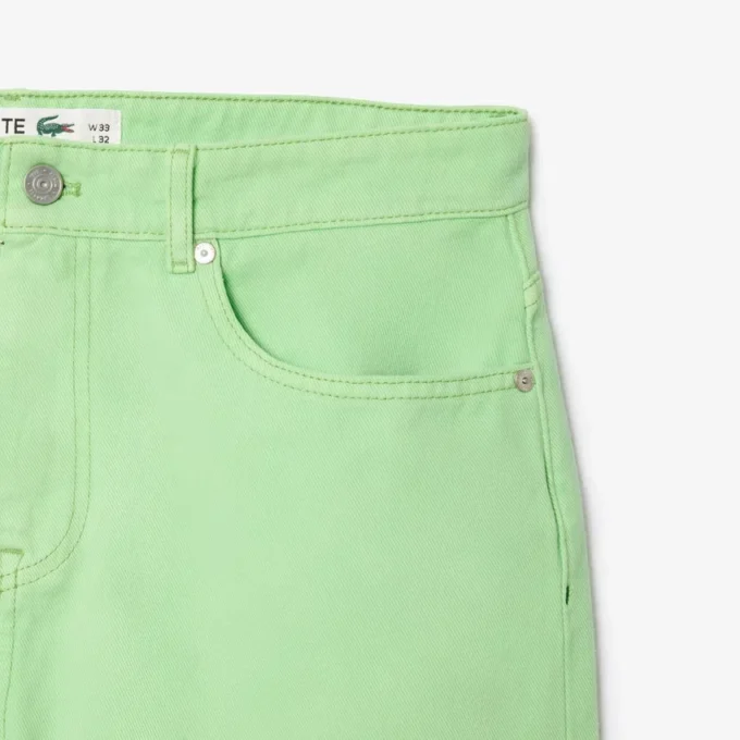 Jean en denim de coton à coupe droite pour homme