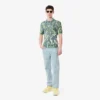 Jean en denim imprimé coupe droite pour homme