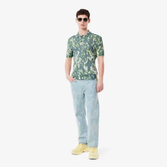 Jean en denim imprimé coupe droite pour homme