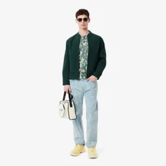 Jean en denim imprimé coupe droite pour homme
