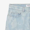 Jean en denim imprimé coupe droite pour homme