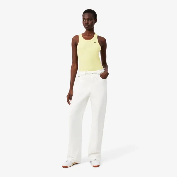 Jean en denim à jambes larges pour femme