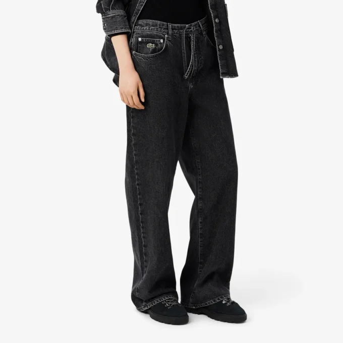 Jean en denim à jambes larges pour femme Jean en denim à jambes larges pour femme