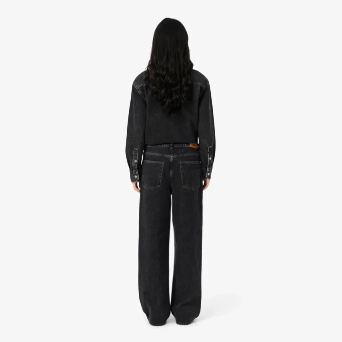 Jean en denim à jambes larges pour femme Jean en denim à jambes larges pour femme
