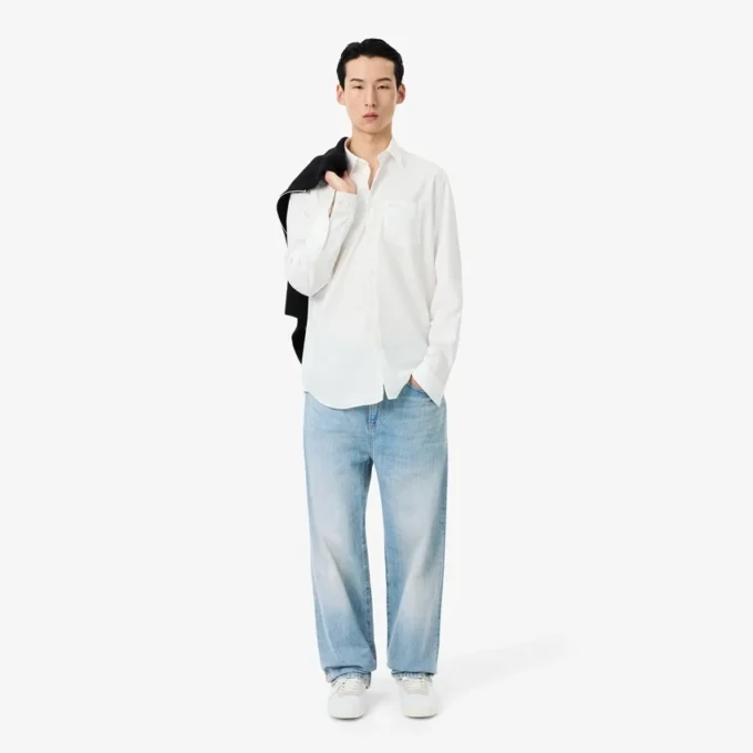 Jean indigo 5 poches coupe droite pour homme