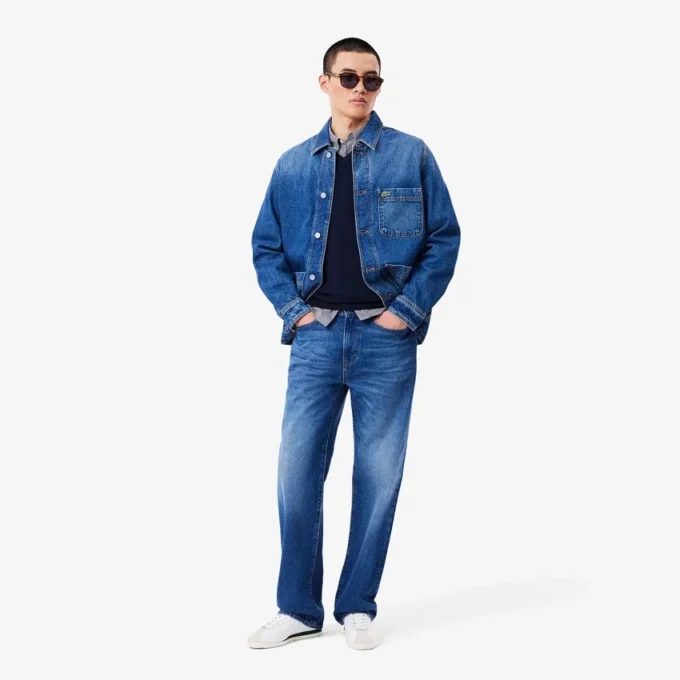 Jean indigo 5 poches coupe droite pour homme Jean indigo 5 poches coupe droite pour homme