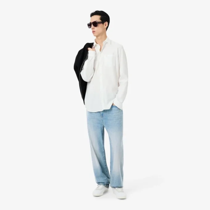 Jean indigo 5 poches coupe droite pour homme