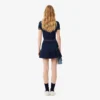 Jupe courte plissée en laine mélangée pour femme Jupe courte plissée en laine mélangée pour femme
