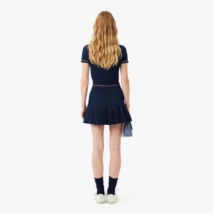 Jupe courte plissée en laine mélangée pour femme Jupe courte plissée en laine mélangée pour femme