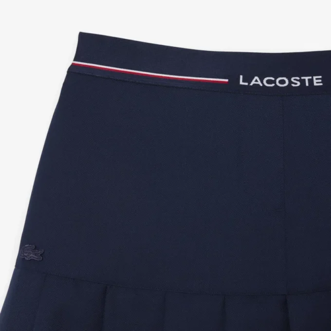 Jupe courte plissée en laine mélangée pour femme Jupe courte plissée en laine mélangée pour femme