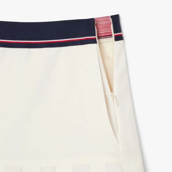 Jupe courte plissée en laine mélangée pour femme Jupe courte plissée en laine mélangée pour femme