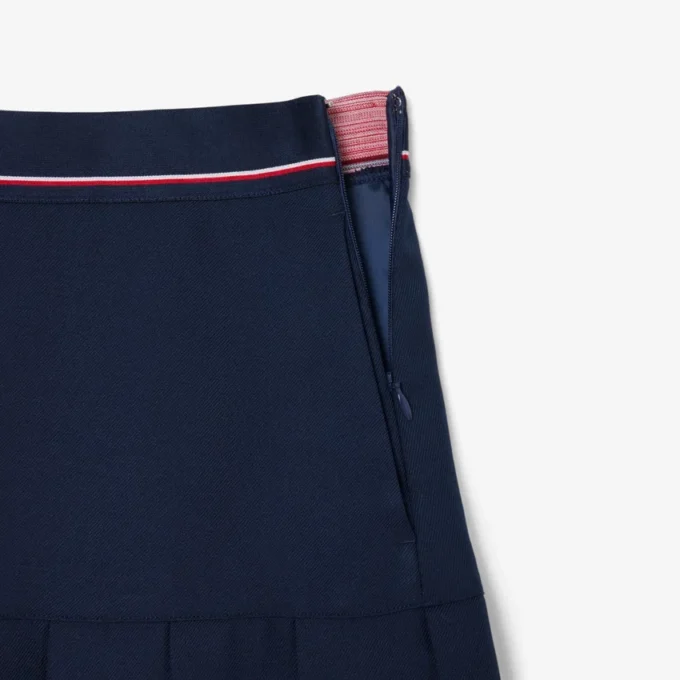 Jupe courte plissée en laine mélangée pour femme Jupe courte plissée en laine mélangée pour femme