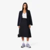 Jupe mi-longue plissée en laine pour femme Jupe mi-longue plissée en laine pour femme