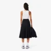 Jupe mi-longue plissée en laine pour femme Jupe mi-longue plissée en laine pour femme