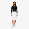 Jupe midi côtelée 3D pour femme Jupe midi côtelée 3D pour femme
