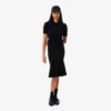 Jupe midi côtelée 3D pour femme