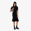 Jupe midi côtelée 3D pour femme